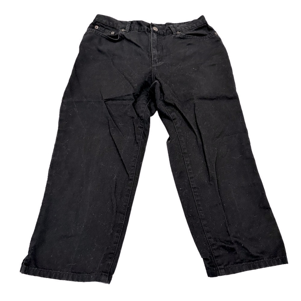 Lauren Ralph Lauren Denim Black Cropped Jeans Size 2